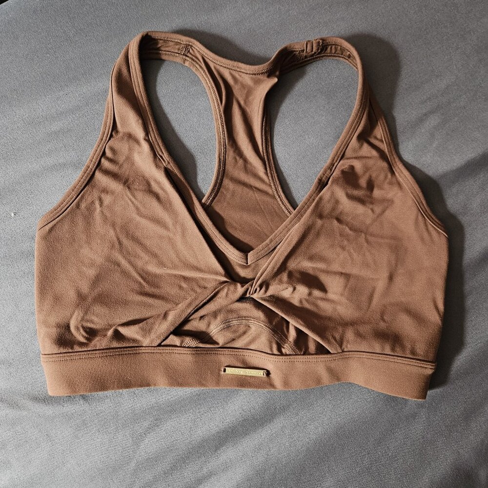 Gymshark Brown Twist-Front Sports Bra